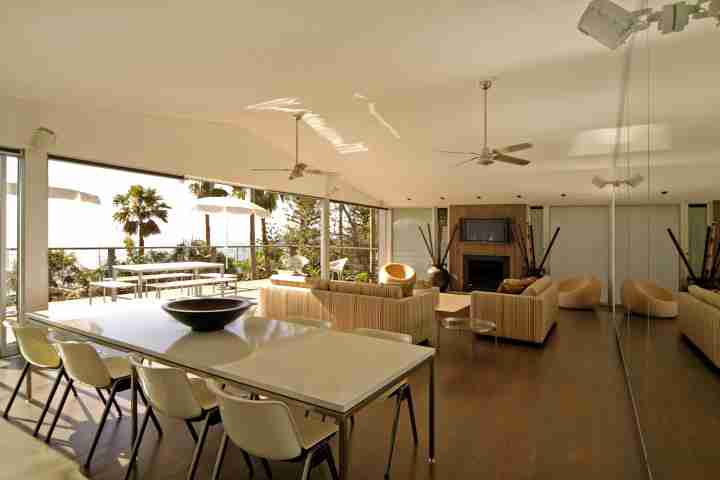 Entertain in large open plan living and dining area in premium Byron Bay Villa Australia