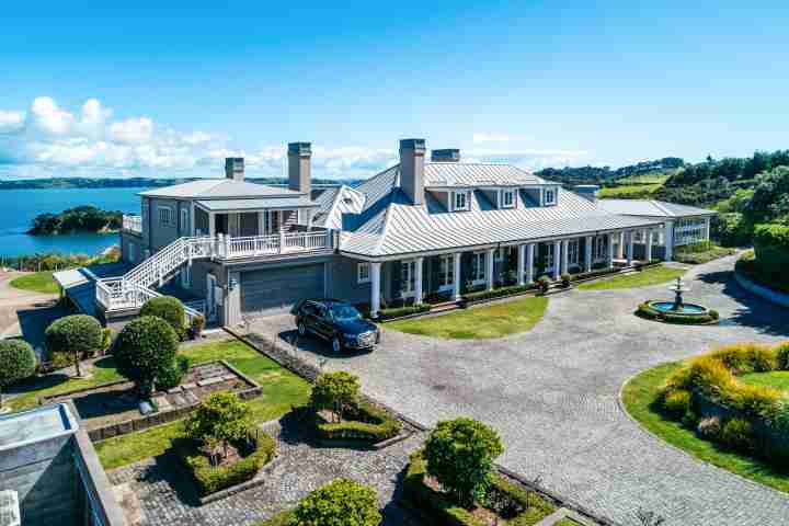 View of Exquisite Mansion on Private Te Rere Estate, escape to Waiheke Island