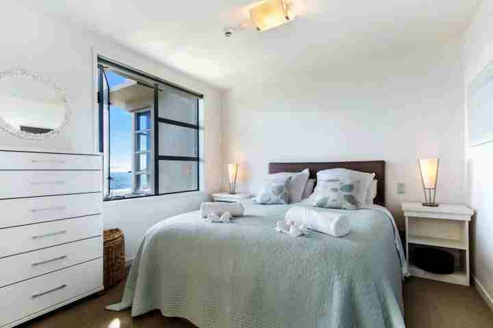 Stay at Apartment on the Beach in Master Bedroom with Onetangi Sea View
