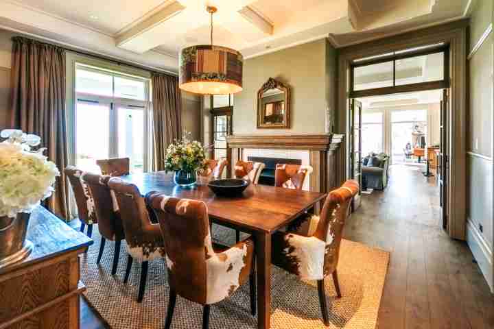 Wine and dine in beautifully furnished dining room at private Waiheke estate