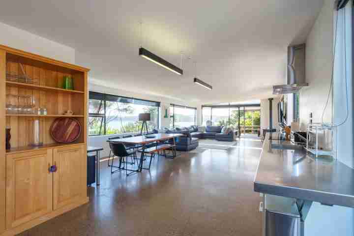 Wharetana Bay Villa Open Plan Kitchen and Dining