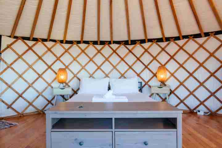 Awaawa Yurts Rangi Yurt Bed with dresser