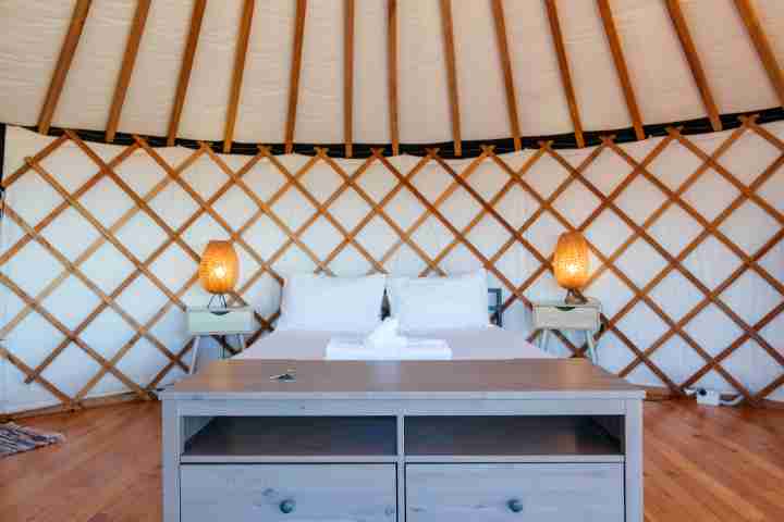 Awaawa Yurts Rangi Yurt Bed with dresser