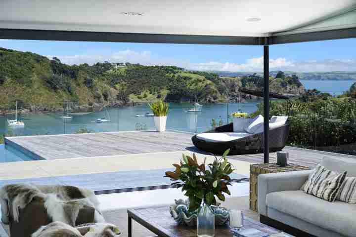 Stunning sea views from luxury Waiheke Island mansion, Korora estate