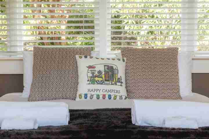 Master bed details The Boat House at Arran Bay