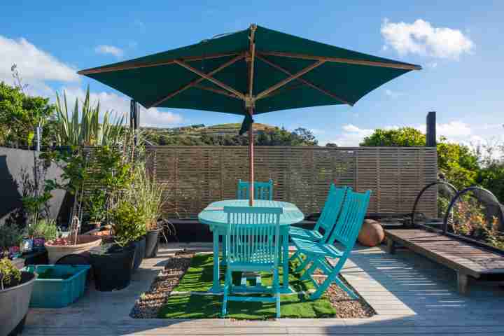 Wharetana Bay Villa Potager Garden Dining Area