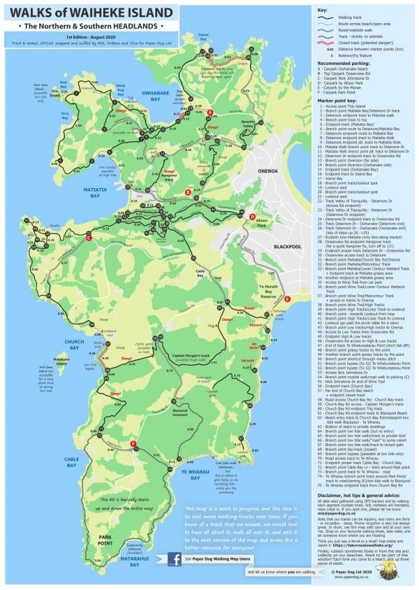 waiheke tourist map